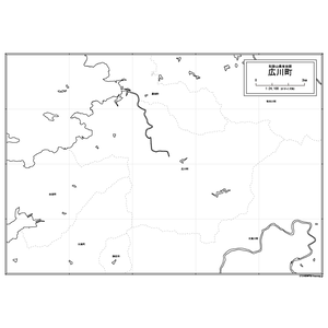 和歌山県広川町の白地図のサムネイル
