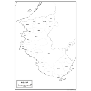 和歌山県の白地図のサムネイル