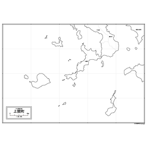 上関町の白地図のサムネイル