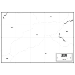 道志村の白地図のサムネイル