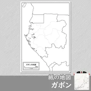 ガボンの白地図のサムネイル