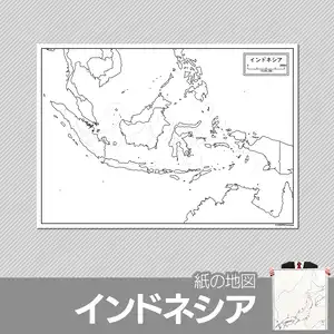 インドネシアの紙の白地図のサムネイル