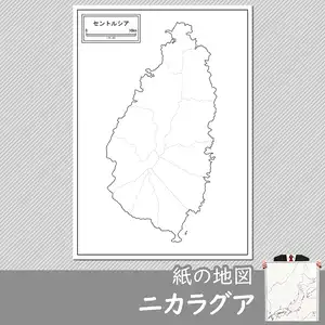 ニカラグアの紙の白地図のサムネイル