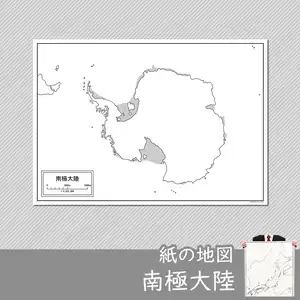 南極大陸の紙の白地図のサムネイル