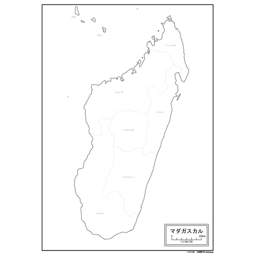 マダガスカルの白地図のサムネイル