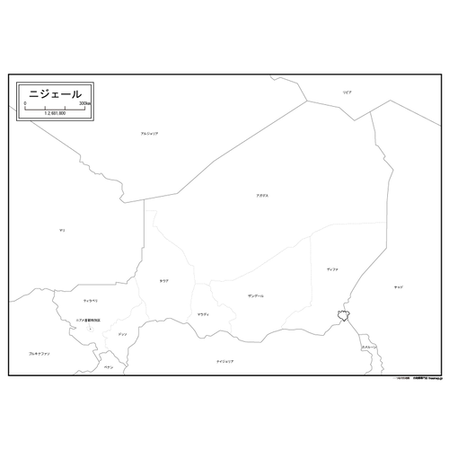 ニジェールの白地図のサムネイル