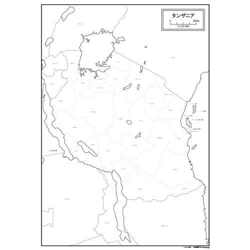 タンザニアの白地図のサムネイル