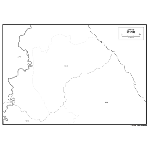 階上町の白地図のサムネイル