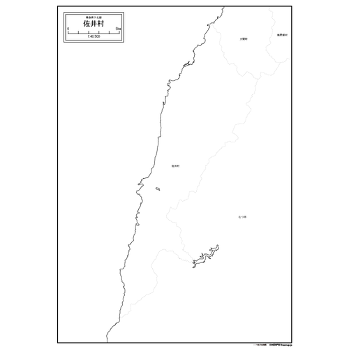 佐井村の白地図のサムネイル