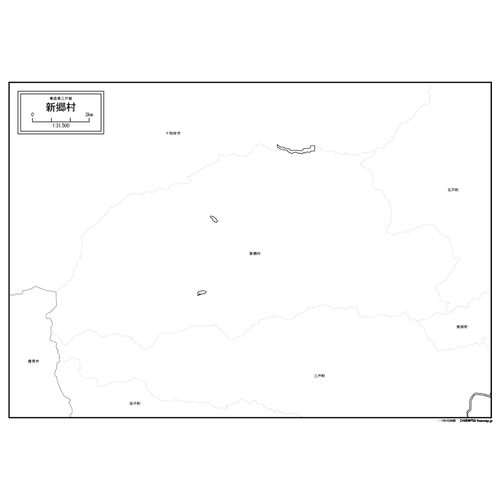 新郷村の白地図のサムネイル