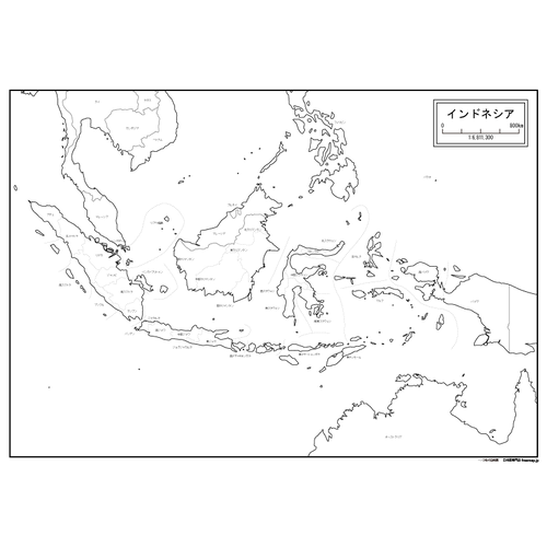 インドネシアの白地図のサムネイル