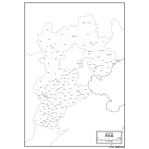 河北省(かほくしょう)の地図のサムネイル