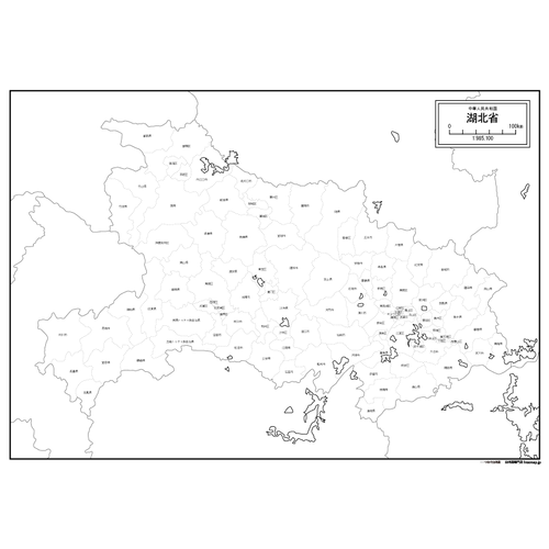 湖北省(こほくしょう)の地図のサムネイル
