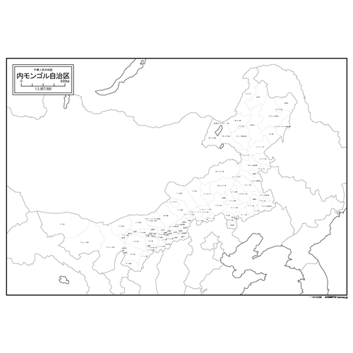 内モンゴル自治区の地図のサムネイル