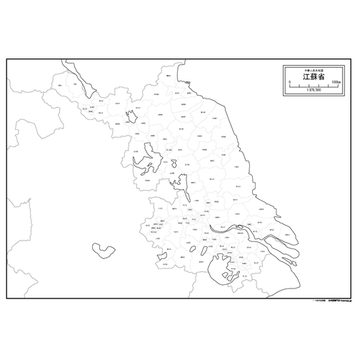 江蘇省(こうそしょう)の地図のサムネイル