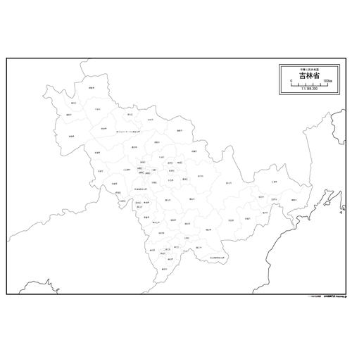 吉林省(きつりんしょう)の地図のサムネイル