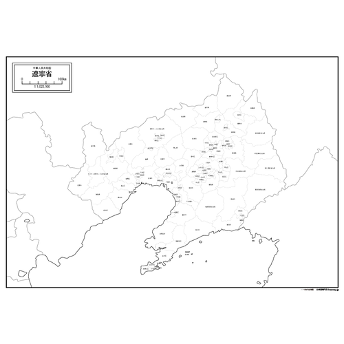 遼寧省（りょうねいしょう）の地図のサムネイル