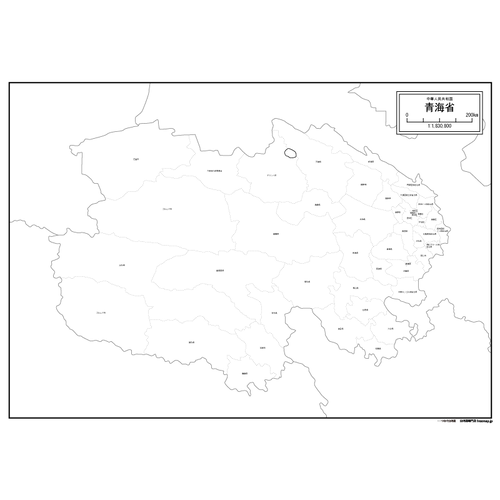青海省(せいかいしょう)の地図のサムネイル