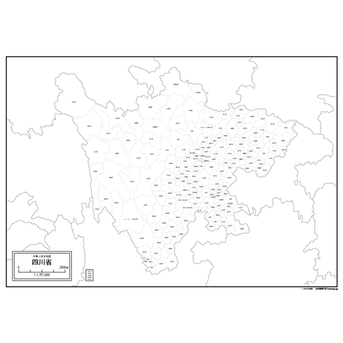 四川省(しせんしょう)の地図のサムネイル