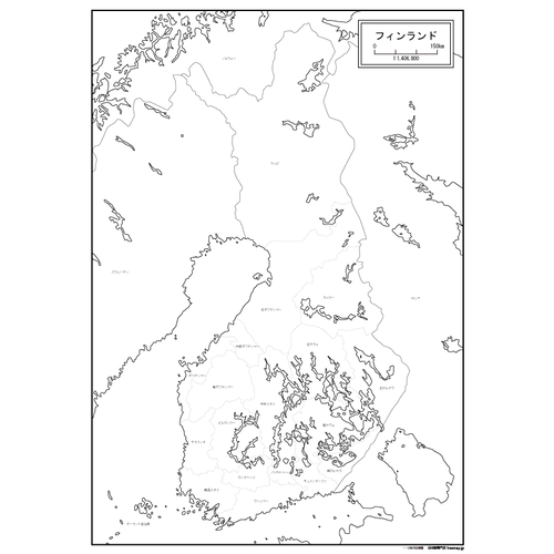 フィンランドの白地図のサムネイル