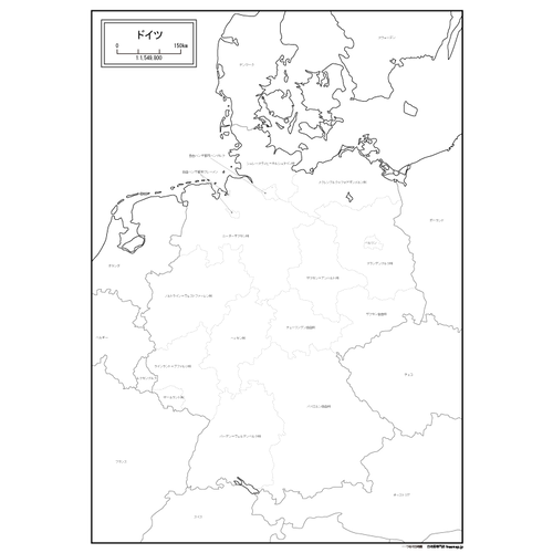 ドイツの白地図のサムネイル
