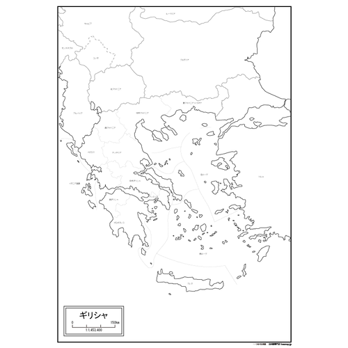 ギリシャの白地図のサムネイル