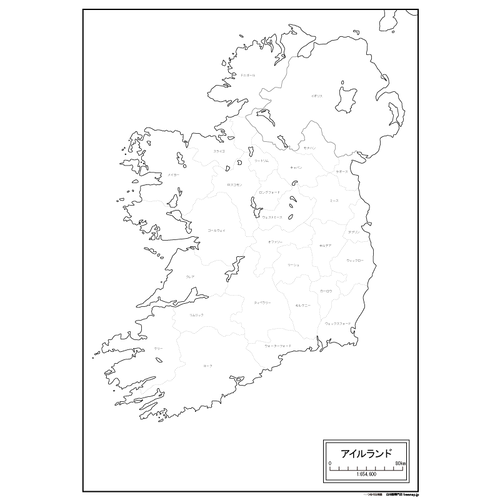 アイルランドの白地図のサムネイル