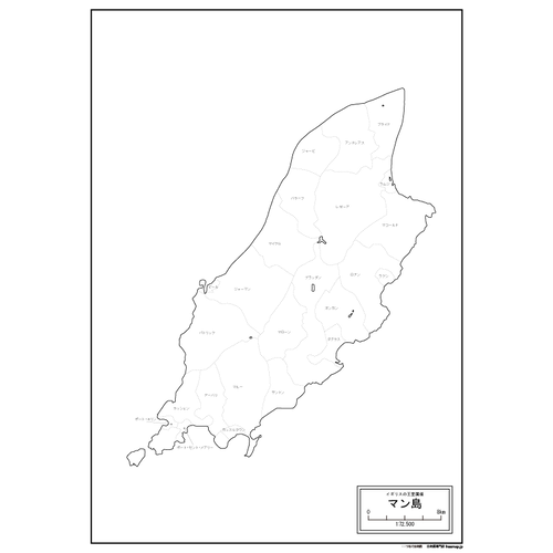 マン島の白地図のサムネイル