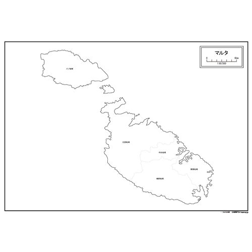 マルタの白地図のサムネイル
