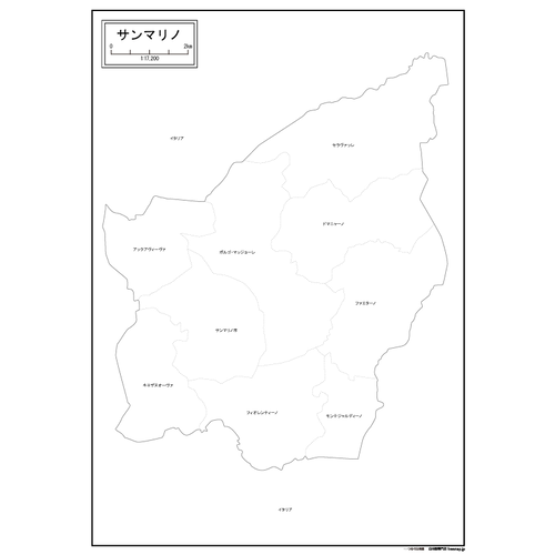 サンマリノの白地図のサムネイル