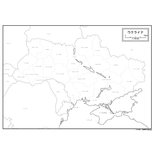 ウクライナの白地図のサムネイル