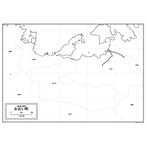 おおい町の白地図のサムネイル