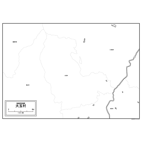 大玉村の白地図のサムネイル