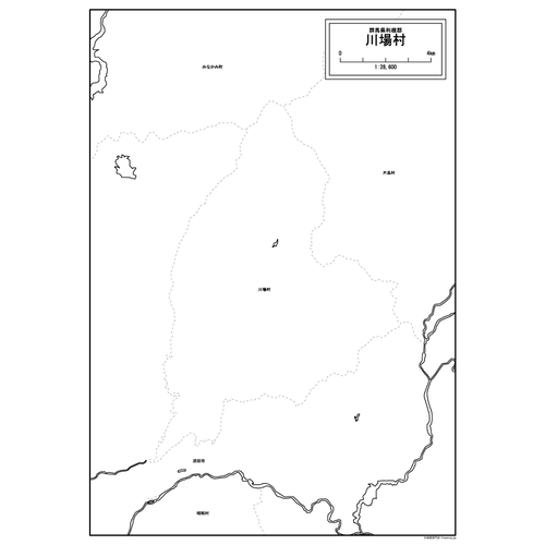 川場村の白地図のサムネイル
