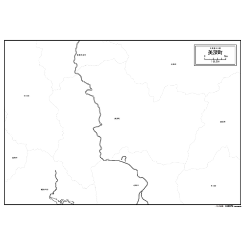 美深町の白地図のサムネイル