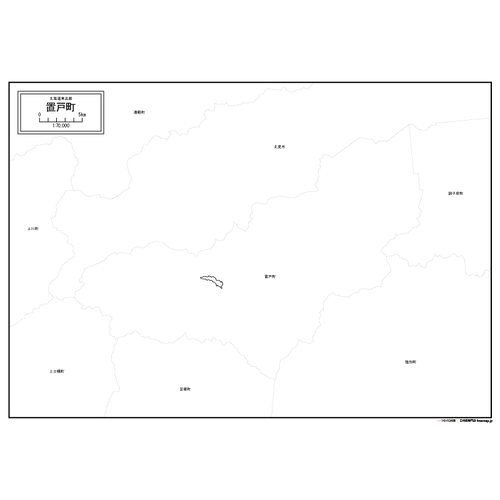 置戸町の白地図のサムネイル