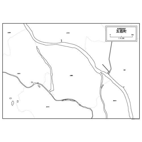 五霞町の白地図のサムネイル