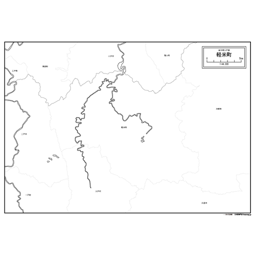 軽米町の白地図のサムネイル
