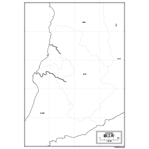 錦江町の白地図のサムネイル