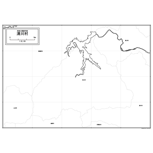 清川村の白地図のサムネイル