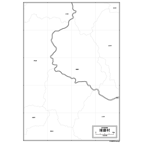 球磨村の白地図のサムネイル