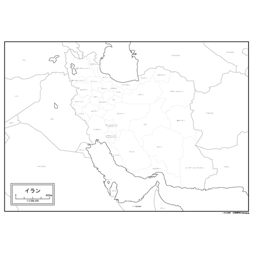 イランの白地図のサムネイル