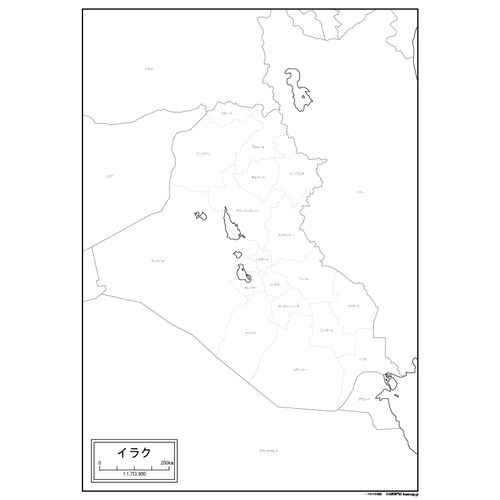 イラクの白地図のサムネイル