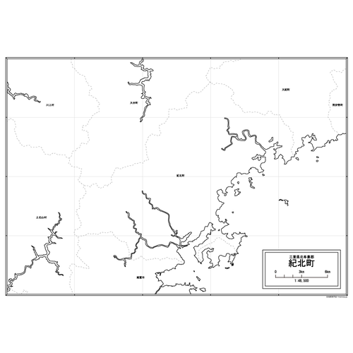 紀北町の白地図のサムネイル