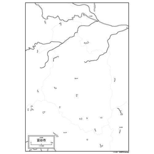 富谷市の白地図のサムネイル