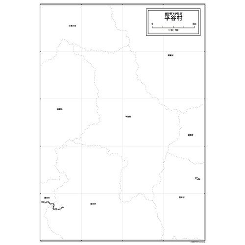平谷村の白地図のサムネイル