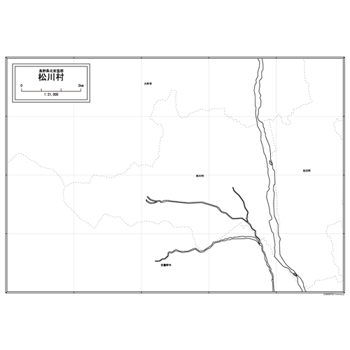 松川村の白地図のサムネイル