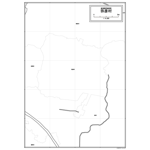 弥彦村の白地図のサムネイル