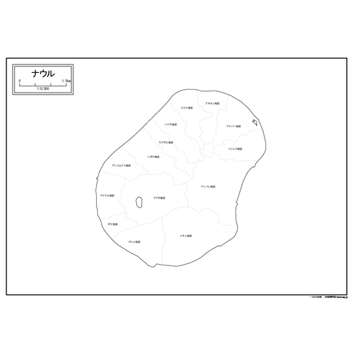 ナウルの白地図のサムネイル