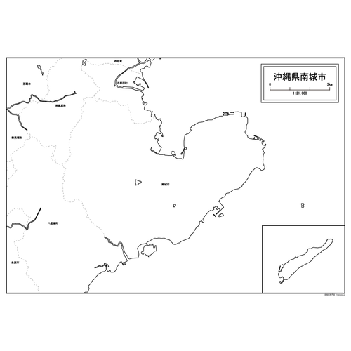南城市の白地図のサムネイル